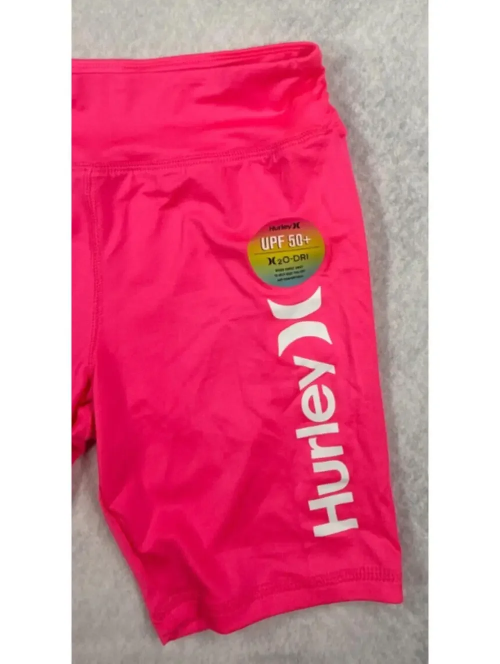 Hurley Girls XL 13-14 Years Pink High Rise Swim Shorts‎ UPF 50+ NWT